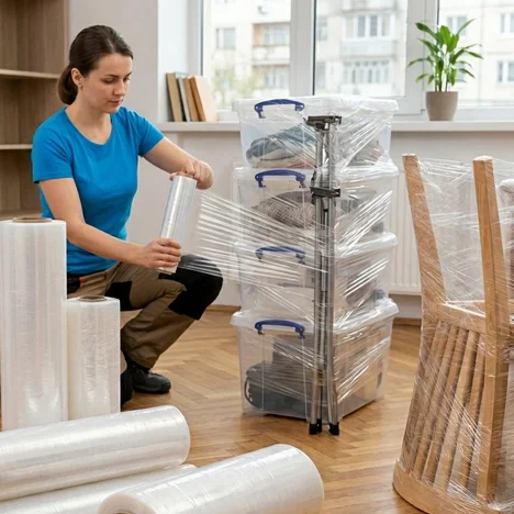 Folie stretch pentru mutări fără griji