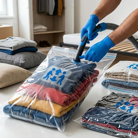 Saci de vidat pentru garderobe la mutare